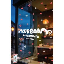 Msticker Kurban Bayramınız Kutlu Olsun Cam Sticker Seti Çift Taraflı 66 Parça Bayram Süsü, Ev Işyeri Sticker
