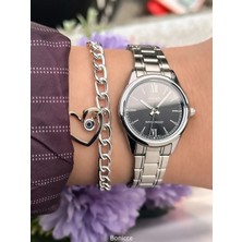 Casio Çelik Kordon , Gümüş Renk Kadın Kol Saati+Bileklik