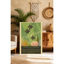 Mgi Design Lüks Vintage Seyahat Posteri Klasik Kanvas Tablo Ofis Duvar Tablosu