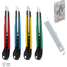 Ark Profesyonel 18 mm Maket Bıçağı Seti  ve Yedek Bıçak Kutusu Karışık Renk