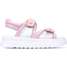 Tamer Tanca Çocuk Hakiki Deri Pembe Düz Sandalet 406 4754 Sndlt 31-36 Y26 Pembe