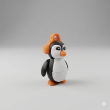 Hibra Print Penguen Anahtarlık