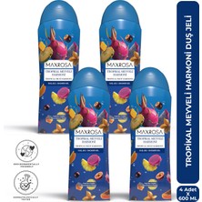 Maxrosa Tropikal Meyveler Duş Jeli 600 ml x 4 Adet