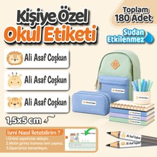 Obibaskı Kişiye Özel Okul Etiket Seti - 180 Adet - Kokusuz Ekolojik Mürekkep Pvc Etiket Sticker Sudan Etkilenmez