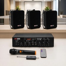 Lastvoice Black Large Plus Paket-2 Hoparlör ve Anfi Anons Ses Sistemi Seti