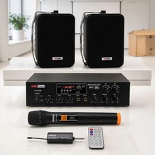 Lastvoice Black Large Plus Paket-1 Hoparlör ve Anfi Anons Ses Sistemi Seti