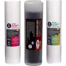 Sulook Ihlas Su Arıtma Cihazı Filtresi 3'lü Ön Filtre Paketi 1 Mikron Sediment Filtreli