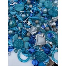 Hedef Bijuteri 250 Gram Mavi Renkli Plastik Boncuk Bileklik Kolye Anahtarlık Yapımı İçin