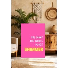 Mgi Design Lüks Pembe Eklektik Tablo Minimalist Kanvas Tablo Mutfak Dekoru