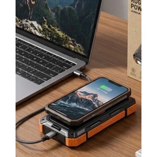Starseven 20000 Mah Güneş Enerjili Kablosuz Şarj Hızlı Şarj Taşınabilir Batarya (Kopya)