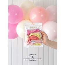 Partince 12 Adet Standart Boy 12'' Pamuk Şeker Karışım Renk Balonlar