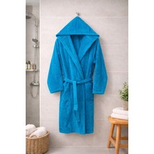 MySoft Home  Kadife Kapüşonlu Bornoz %100 Pamuk
