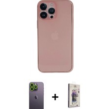 Pileli Store Pilelistore™ iPhone 13 Pro Max Kılıf Yadigar Yansıma Serisi - Siyah Bilvis 3D Cam Ekran Koruyucu + Neon Fosforlu Kamera Lens - Yl