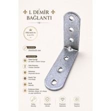 Nzb 25 Adet Set L Demir Köşebent 20X55X55 mm Oval Başlı Mobilya Raf Sabitleme Aparatı Vida Dahil