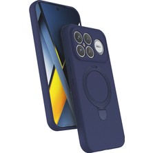 Tılsım Tekno Poco F8 Ultra Kılıf M-Safe Şarj Özellikli Standlı Zore Samara Kapak - Lacivert