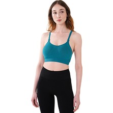 Musclecloth Nova Seamless Sırt Detaylı Bra Cool Blue