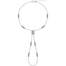 Emiliano Jewellery Gümüş Rengi Kaplama Toplu Zincirli Gümüş Şahmeran