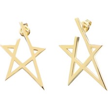 Emiliano Jewellery Altın Kaplamalı Yıldız Gümüş Küpe
