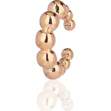 Emiliano Jewellery Zirkon Taşlı Altın Kaplamalı Kıkırdak Gümüş Küpe