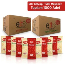 Tat Ketçap + Mayonez Seti 9 gr x 1000 Adet (500+500) Tek Kullanımlık Sos Horeca Paket