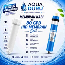 Aqua Duru Su Arıtma Membran Kabı ve 80 Gpd Membran Tüm Cihazlara Uyumludur