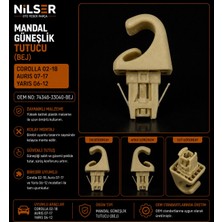 Ns Nilser Auto Parts Corolla Güneşlik Tutucu Mandal 2002-2018 Bej