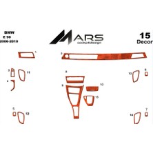 Mars Cockpit Design Bmw 3 E90 Uyumlu -Konsol-Torpido Kaplama 2006-2010 15 Parça Maun