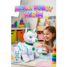 Farbu Oyuncak Akıllı Müzikli Robot Kedi Uzaktan Kumandalı, Dans Eden, Hikaye Anlatan Eğitici Oyuncak - LED Işıklı
