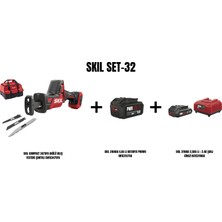 Skil Skıl Set-32 (Skıl Compact 3475FA Akülü Kılıç Testere Çantalı+4,ah Li BATARYA+2,5AH Li + 2.4A Şarj Cihazı)