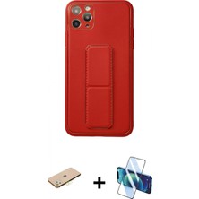 Pileli Store Pilelistore™ iPhone 11 Pro Max Kılıf Akış Doku - Siyah 3D Antistatik Seramik Nano Ekran Koruyucu + Renkli Kamera Lens Koruma Cam - Sı