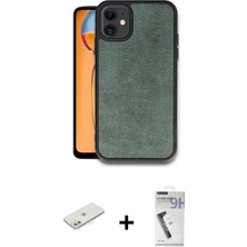 Marsilyan™- iPhone 11 Kılıf Kıvılcım Işık Serisi - Şeffaf Uv Polymer Nano Ekran Koruyucu + Renkli Kamera Lens Koruma Cam - Tu