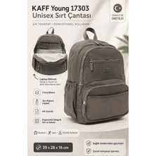 Young 17303 Gri Laptop Bölmeli Unisex Sırt Çantası