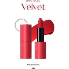 MISSHA Yoğun Pigmentli Besleyici Kadife Dokulu Mat Ruj Dare Rouge (Velvet/Young Boss)