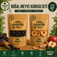 Anadolu Şifa Harput Erik Kurusu & Elma Kurusu 2X100 gr Doğal ve Katkısız Çekirdekli Erik Kurusu Hoşaflık Meyve Seti