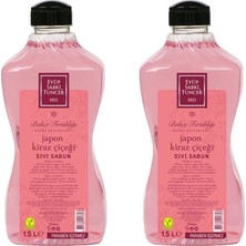 Eyüp Sabri Tuncer 1.5 lt 2'li Japon Kiraz Çiçeği Sıvı Sabun Doğal Zeytinyağlı ve Ferahlatıcı Koku