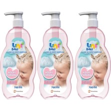 Uni Baby Kolay Tarama Şampuanı 700 ml x 3 Adet Göz Yakmayan Formül ile Hassas Ciltler için