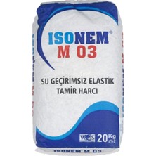 İsonem Isonem M03 Su Geçirimsiz Elastik Tamir Harcı 20 kg Gri Renkli Yüksek Performanslı Malzeme