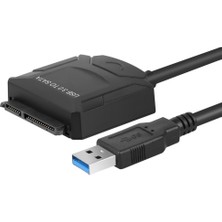 Alfais USB 4356   3.0 2.5 3.5 İnç Sata HDD SSD Harddisk Çevirici Dönüştürücü Kablo Yüksek Hız Destekli