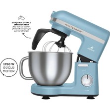 Karaca Mastermaid Chef Pro Çift Kollu Stand Mikser 1750 W Mavi 5 lt Kapasiteli Ergonomik Tasarım