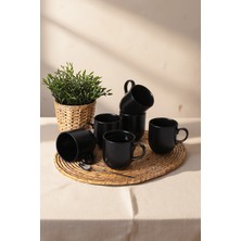 Keramika Mat Siyah Ekinoks Kupa 10 cm 6 Adet 956