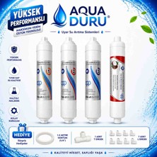 Aqua Duru Su Arıtma Filtresi Ön 3 Filtre Seti ve Post Carbon Tatlandırıcı