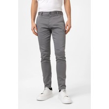 Gri Dokuma Chino Pantolon