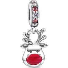Fubena Kırmızı Burunlu Ren Geyiği Sallantılı Charm