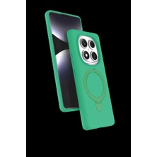 Armüz Xiaomi Redmi Note 14 Pro 5g Regal Magsafe Standlı Kapak - Yeşil