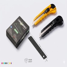 Ark Maket Bıçağı ve Yüksek Karbonlu Çelik Maket Bıçağı Yedekleri Karışık Renk 2 Adet Maket Bıçağı 10'lu Yedek Bıçak