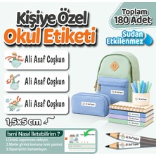 Kişiye Özel Okul Etiket Seti - 180 Adet - Kokusuz Ekolojik Mürekkep Pvc Etiket Sticker-Küçük Prens