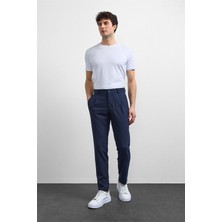 Lacivert Slim Fit Jogger Pantolon