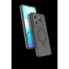 Armüz Xiaomi Redmi Note 14 4g Regal Magsafe Standlı Kapak - Titan Gri