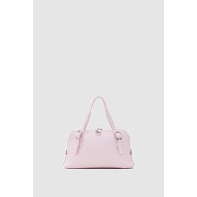 Shule Bags Ribbon Mini Çapraz Çanta Pembe