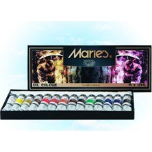 Maries E1383B 14'lü Yağlı Boya Seti 12 ml Canlı Renk Seçenekleri ile Kolay Temizlenebilir